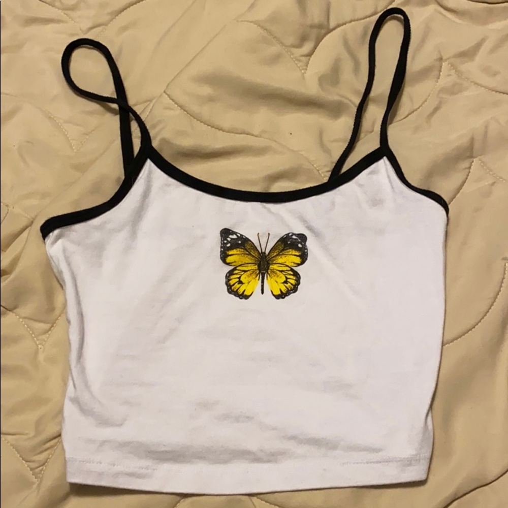 Butterfly Cropped Tank